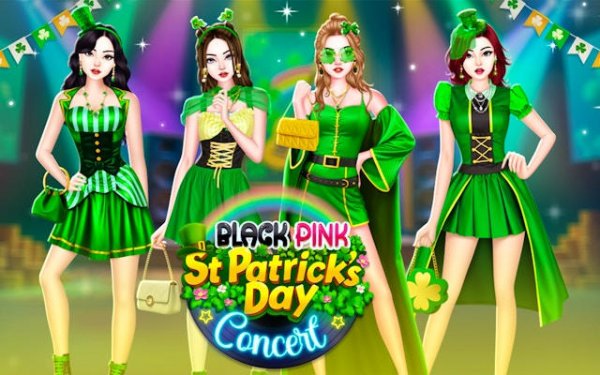 Black Pink St. Patrick's Day Concert Dress Up Game Online