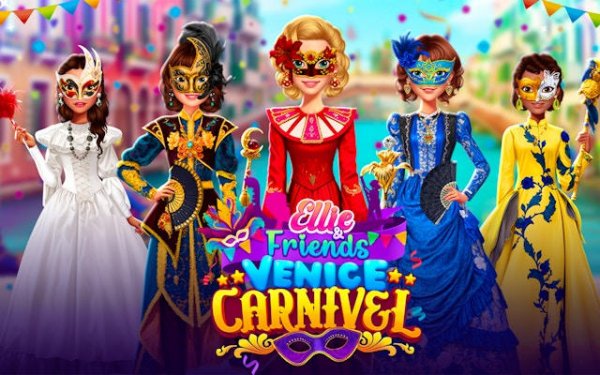 Ellie and Friends Venice Carnival Dress Up Game Online