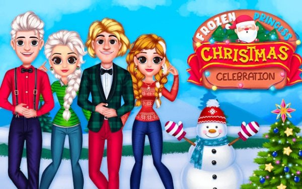 Frozen Princess Christmas Celebration Online Game